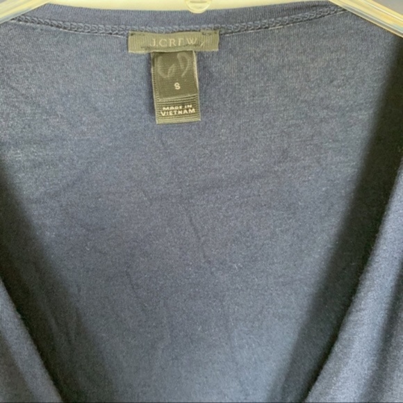 J. Crew Wrap Bodysuit navy blue long sleeve small - Picture 5 of 5